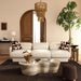 Azalea Cream Velvet Sofa - Home And Beyond
