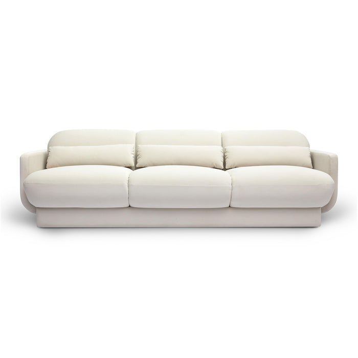 Azalea Cream Velvet Sofa - Home And Beyond