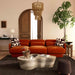 Azalea Rust Orange Velvet Sofa - Home And Beyond