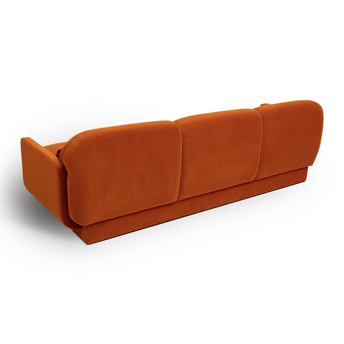 Azalea Rust Orange Velvet Sofa - Home And Beyond