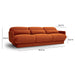 Azalea Rust Orange Velvet Sofa - Home And Beyond