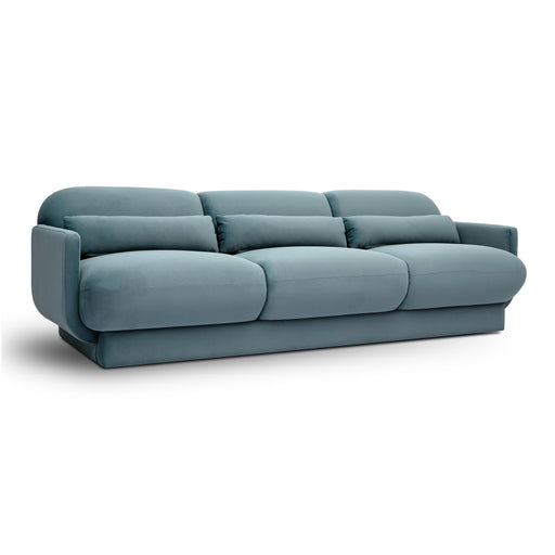 Azalea Powder Blue Velvet Sofa - Home And Beyond