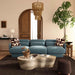 Azalea Powder Blue Velvet Sofa - Home And Beyond