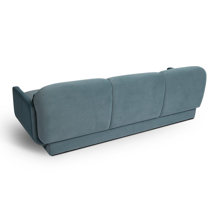 Azalea Powder Blue Velvet Sofa - Home And Beyond