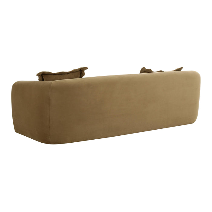 Lou Cafe Au Lait Performance Velvet Sofa - Home And Beyond