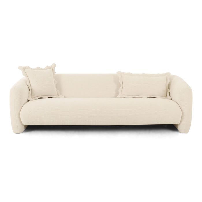 Lou Sandstone Textured Fabric Sofa - Home And Beyond