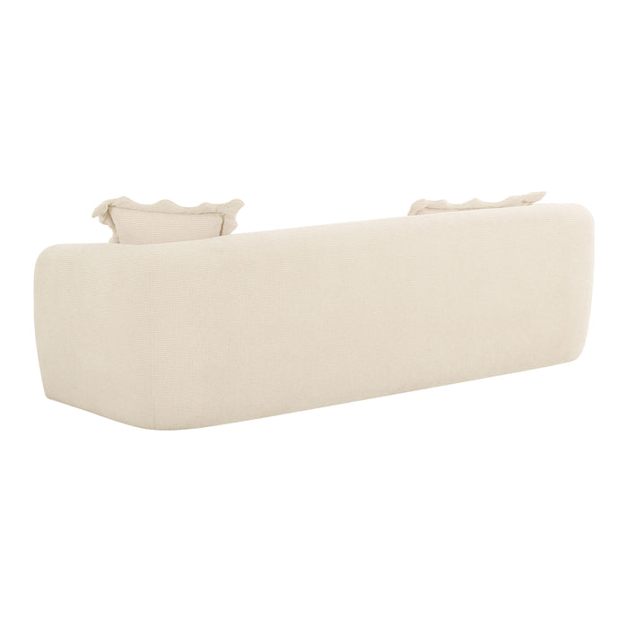 Lou Sandstone Textured Fabric Sofa - Home And Beyond