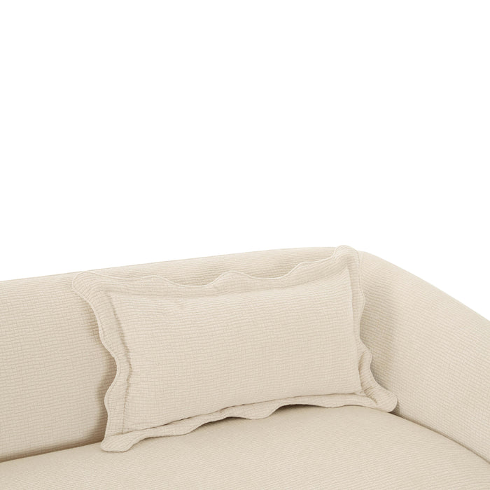 Lou Sandstone Textured Fabric Sofa - Home And Beyond