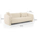 Lou Sandstone Textured Fabric Sofa - Home And Beyond