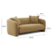 Lou Cafe Au Lait Performance Velvet Loveseat - Home And Beyond