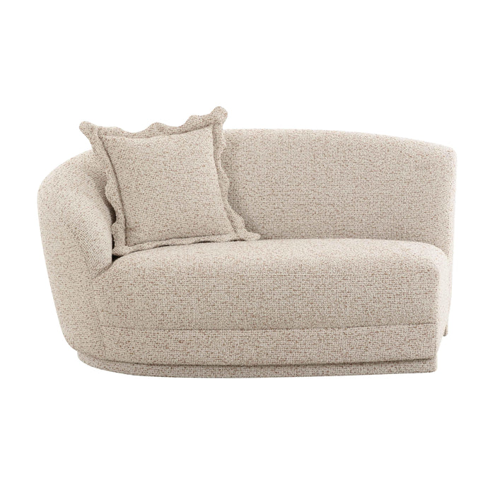 Marion Two-Tone Textured Boucle Loveseat - LAF - Home And Beyond