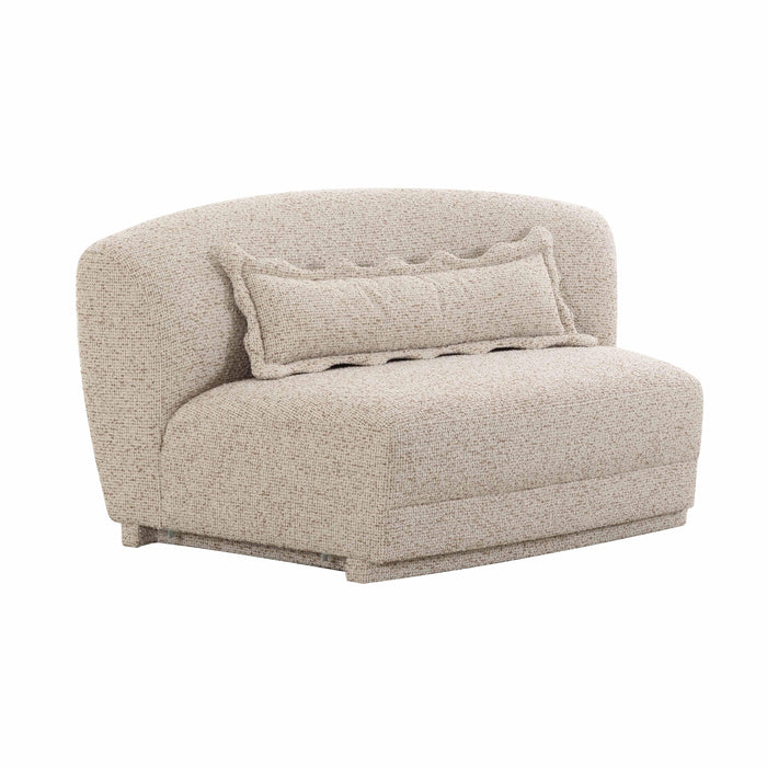 Marion Two-Tone Textured Boucle Armless Loveseat - Home And Beyond