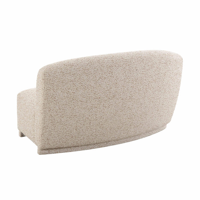 Marion Two-Tone Textured Boucle Armless Loveseat - Home And Beyond