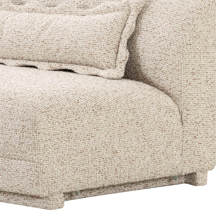 Marion Two-Tone Textured Boucle Armless Loveseat - Home And Beyond