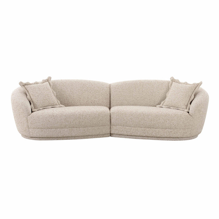 Marion Two-Tone Textured Boucle Sectional - Home And Beyond