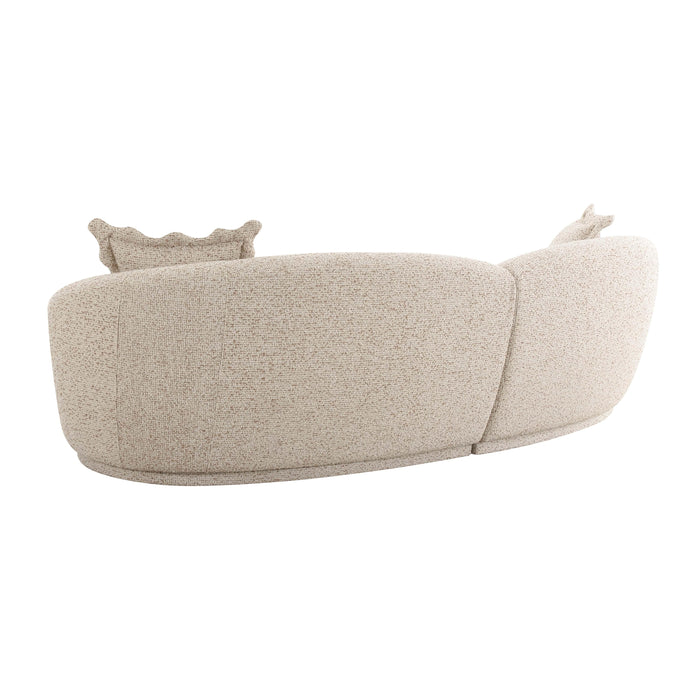 Marion Two-Tone Textured Boucle Sectional - Home And Beyond