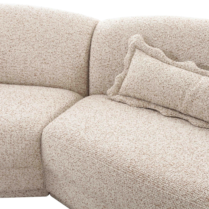 Marion Two-Tone Textured Boucle Large Sectional - Home And Beyond