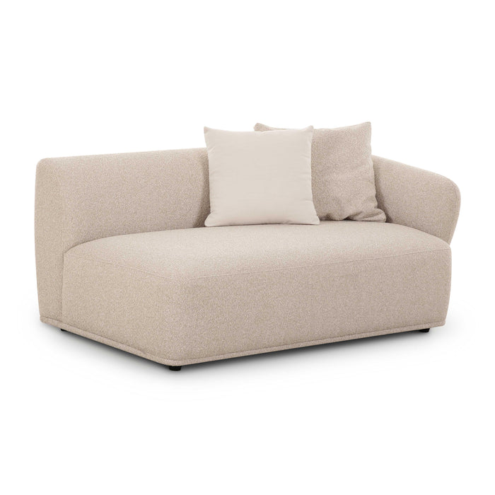 Sylvie Cream Boucle Right Arm 2-Seater Loveseat - Home And Beyond
