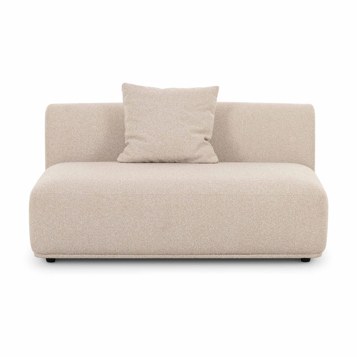 Sylvie Cream Boucle Armless 2-seater - Home And Beyond