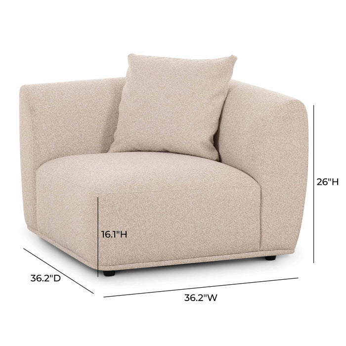 Sylvie Cream Boucle Corner Chair - Home And Beyond