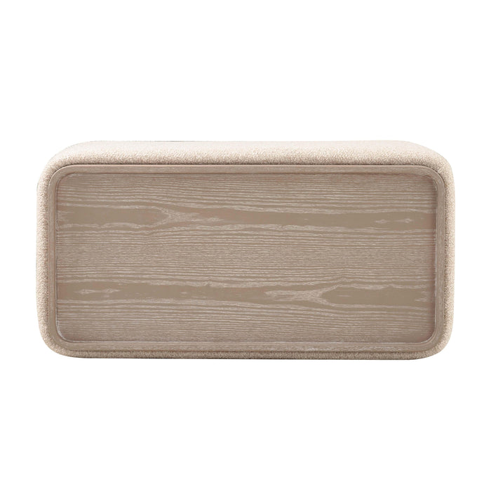 Sylvie Cream Boucle Ottoman Table - Home And Beyond