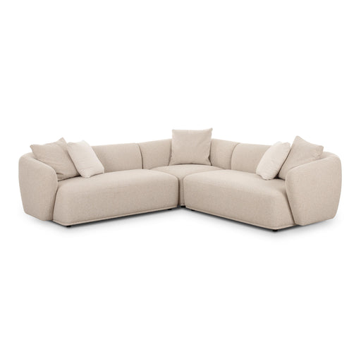 Sylvie Cream Boucle 3-Piece Sectional - Home And Beyond