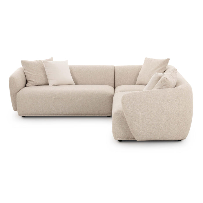 Sylvie Cream Boucle 3-Piece Sectional - Home And Beyond
