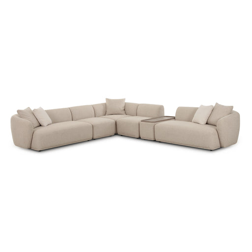 Sylvie Cream Boucle 6-Piece Large Sectional - Home And Beyond