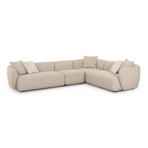 Sylvie Cream Boucle 4-Piece Sectional - Home And Beyond