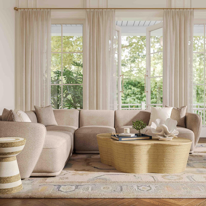 Sylvie Cream Boucle 4-Piece Sectional - Home And Beyond