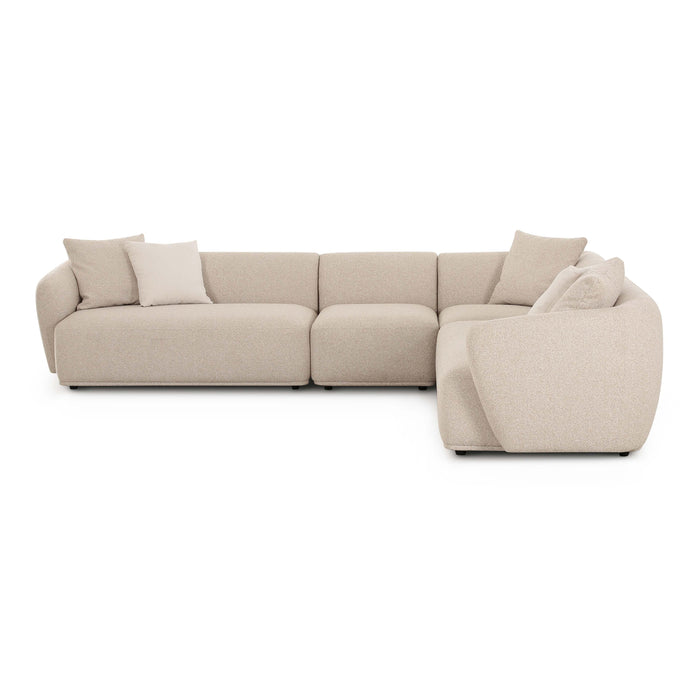Sylvie Cream Boucle 4-Piece Sectional - Home And Beyond