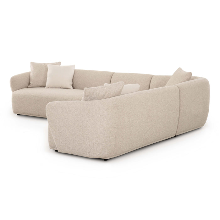 Sylvie Cream Boucle 4-Piece Sectional - Home And Beyond