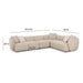 Sylvie Cream Boucle 4-Piece Sectional - Home And Beyond