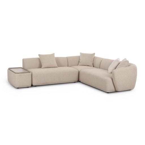 Sylvie Cream Boucle 4-Piece Left Chaise Sectional - Home And Beyond