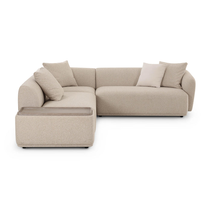Sylvie Cream Boucle 4-Piece Left Chaise Sectional - Home And Beyond