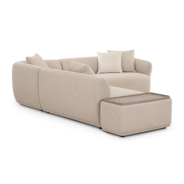 Sylvie Cream Boucle 4-Piece Left Chaise Sectional - Home And Beyond