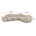 Sylvie Cream Boucle 4-Piece Left Chaise Sectional - Home And Beyond