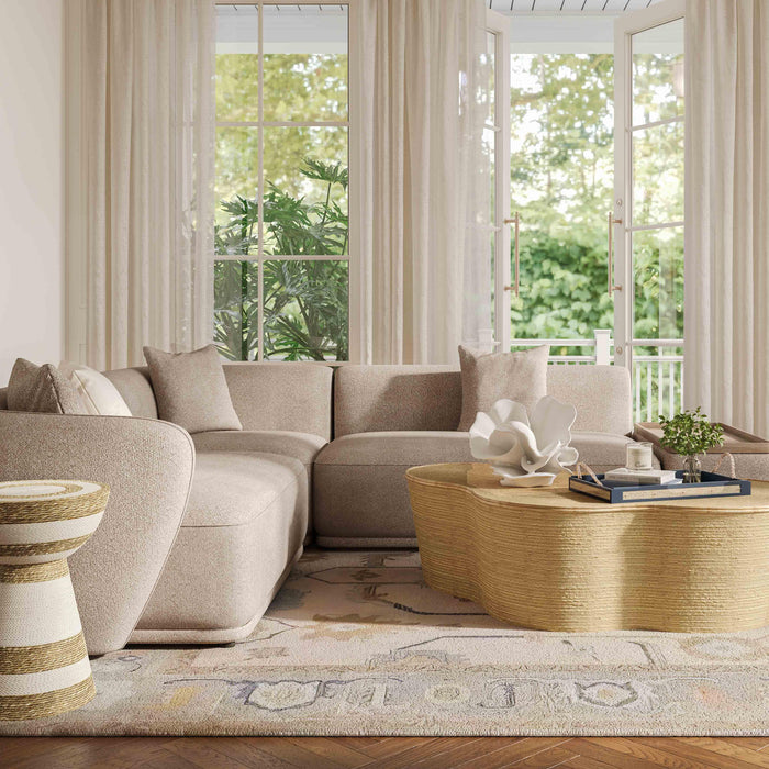 Sylvie Cream Boucle 4-Piece Right Chaise Sectional - Home And Beyond