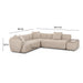 Sylvie Cream Boucle 4-Piece Right Chaise Sectional - Home And Beyond