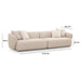Sylvie Cream Boucle 4-Seater Sofa - Home And Beyond