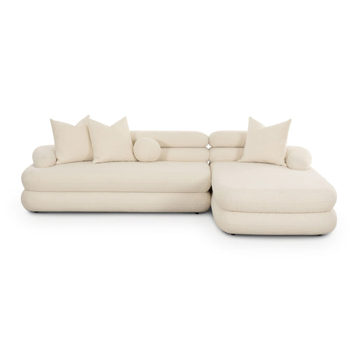 Lulu Cream Boucle Modular RAF Sectional - Home And Beyond