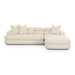 Lulu Cream Boucle Modular RAF Sectional - Home And Beyond