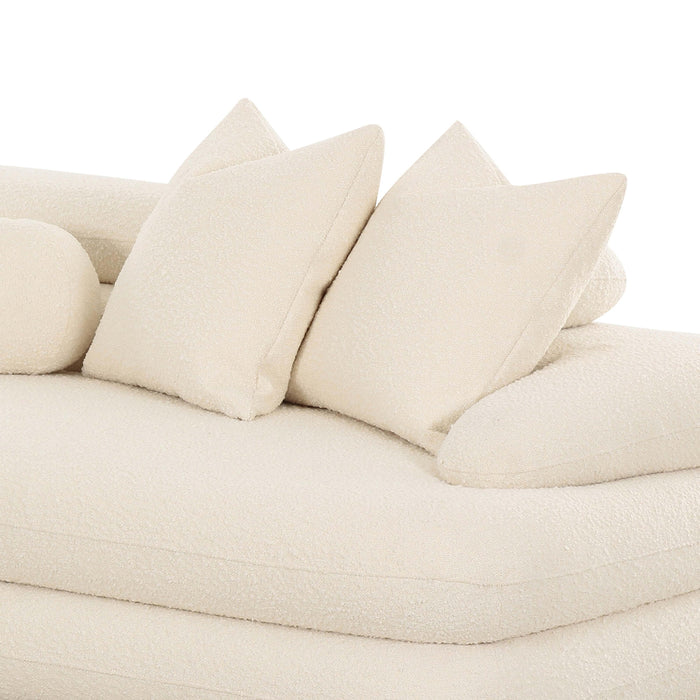 Lulu Cream Boucle Modular RAF Sectional - Home And Beyond