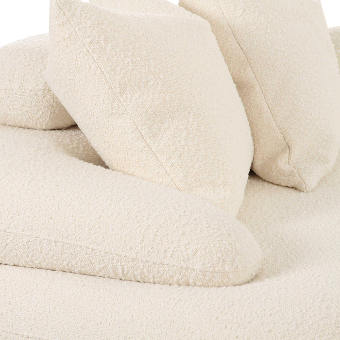 Lulu Cream Boucle Modular Curved Sectional - Home And Beyond