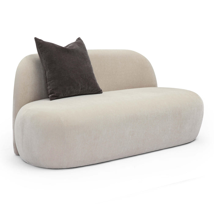 Carraway Taupe Upcycled Chenille Loveseat - Home And Beyond