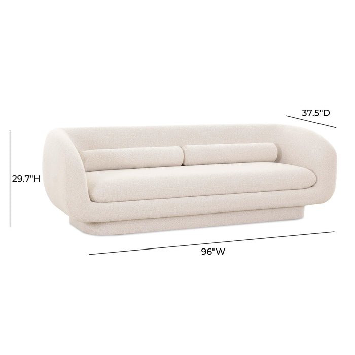 Simone Cream Boucle Sofa - Home And Beyond