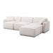 Travie White Sand Performance Corduroy Velvet 4-Piece Modular Sectional - Home And Beyond