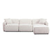 Travie White Sand Performance Corduroy Velvet 4-Piece Modular Sectional - Home And Beyond