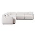 Travie White Sand Performance Corduroy Velvet Modular L-Sectional - Home And Beyond