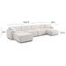 Travie White Sand Performance Corduroy Velvet 6-Piece Modular U-Sectional - Home And Beyond